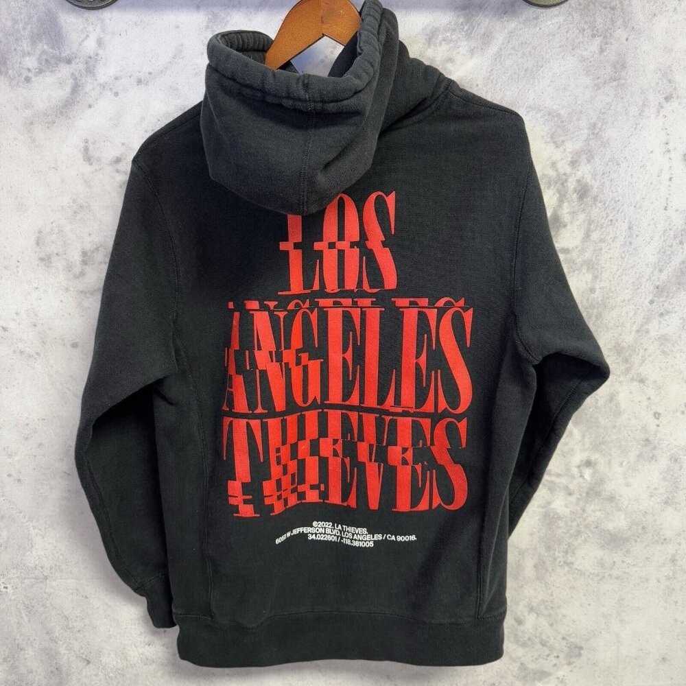 100 Thieves Hoodie Mens Small Black Los Angeles LA 2022 Sweatshirt